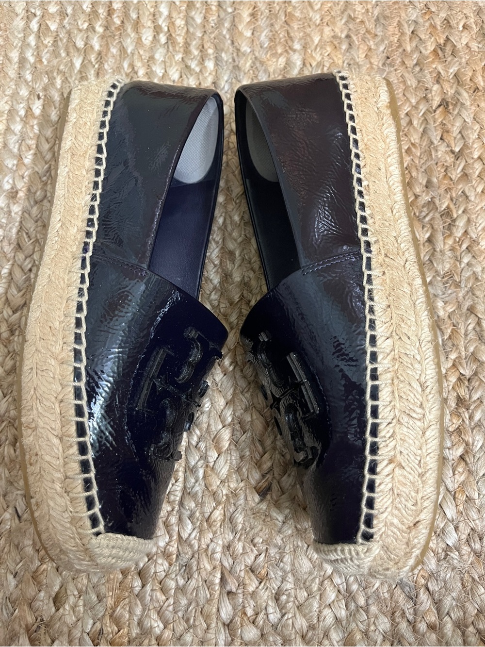 Tory Burch Purple Patent Leather Ines Espadrille Flats - Picture 10 of 15